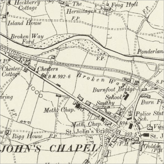 Weardale Roddam Map 1851